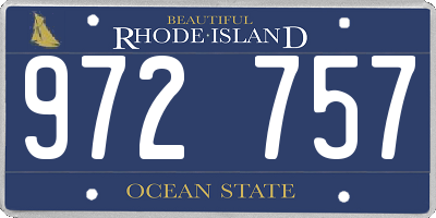 RI license plate 972757