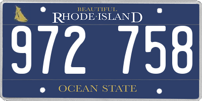RI license plate 972758