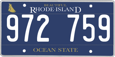 RI license plate 972759