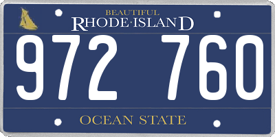 RI license plate 972760