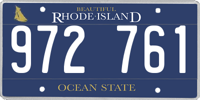 RI license plate 972761