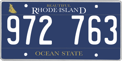 RI license plate 972763