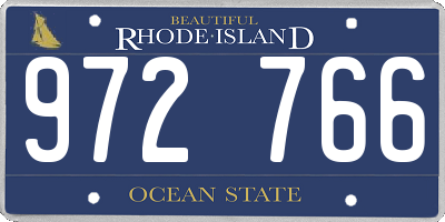 RI license plate 972766