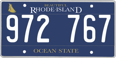 RI license plate 972767