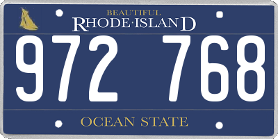 RI license plate 972768