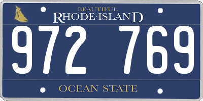 RI license plate 972769