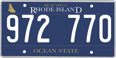 RI license plate 972770