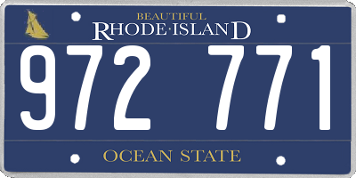 RI license plate 972771