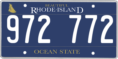 RI license plate 972772