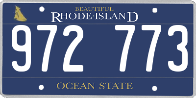 RI license plate 972773