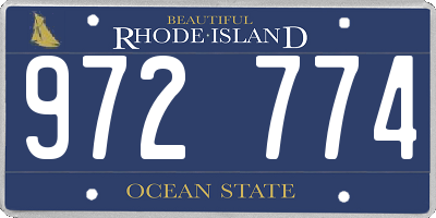 RI license plate 972774