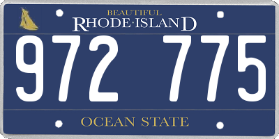 RI license plate 972775