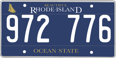 RI license plate 972776