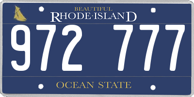 RI license plate 972777