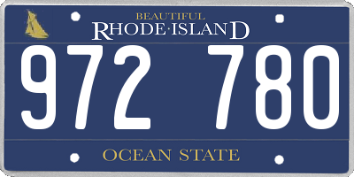 RI license plate 972780