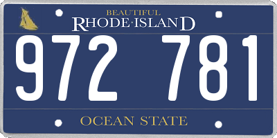 RI license plate 972781