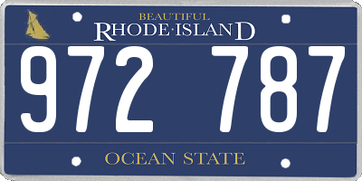 RI license plate 972787