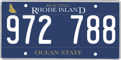 RI license plate 972788