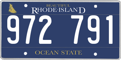 RI license plate 972791