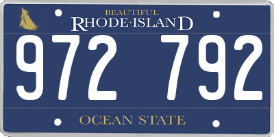 RI license plate 972792