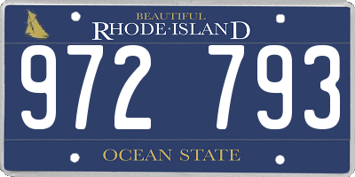 RI license plate 972793