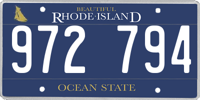 RI license plate 972794