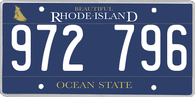 RI license plate 972796