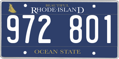 RI license plate 972801