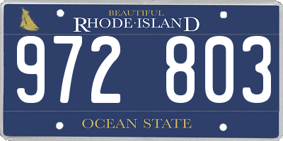 RI license plate 972803