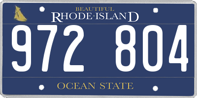 RI license plate 972804