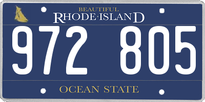 RI license plate 972805