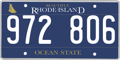 RI license plate 972806