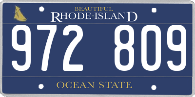 RI license plate 972809