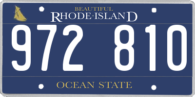 RI license plate 972810