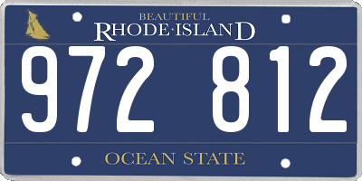 RI license plate 972812