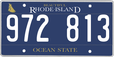 RI license plate 972813