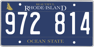 RI license plate 972814