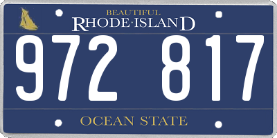 RI license plate 972817