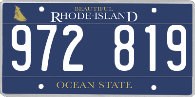 RI license plate 972819