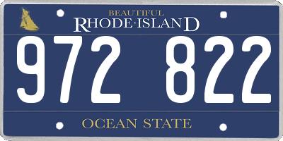 RI license plate 972822