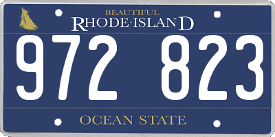 RI license plate 972823