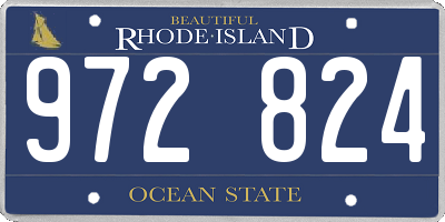 RI license plate 972824