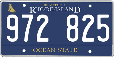 RI license plate 972825