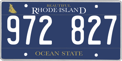 RI license plate 972827