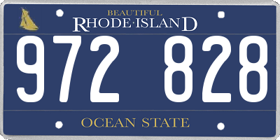 RI license plate 972828