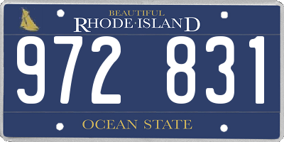 RI license plate 972831