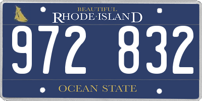 RI license plate 972832