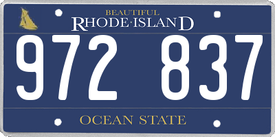 RI license plate 972837