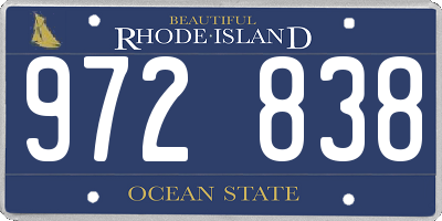 RI license plate 972838