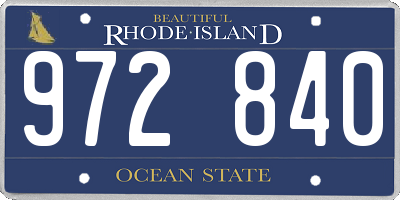 RI license plate 972840